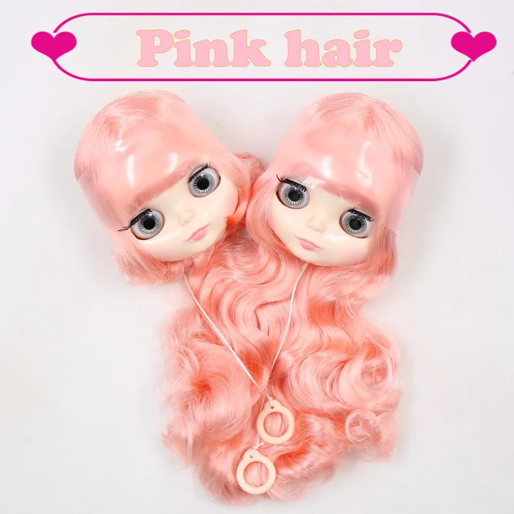 

Factory blyth head only, without body, short/long pink hair BL1010 with/without eyechips
