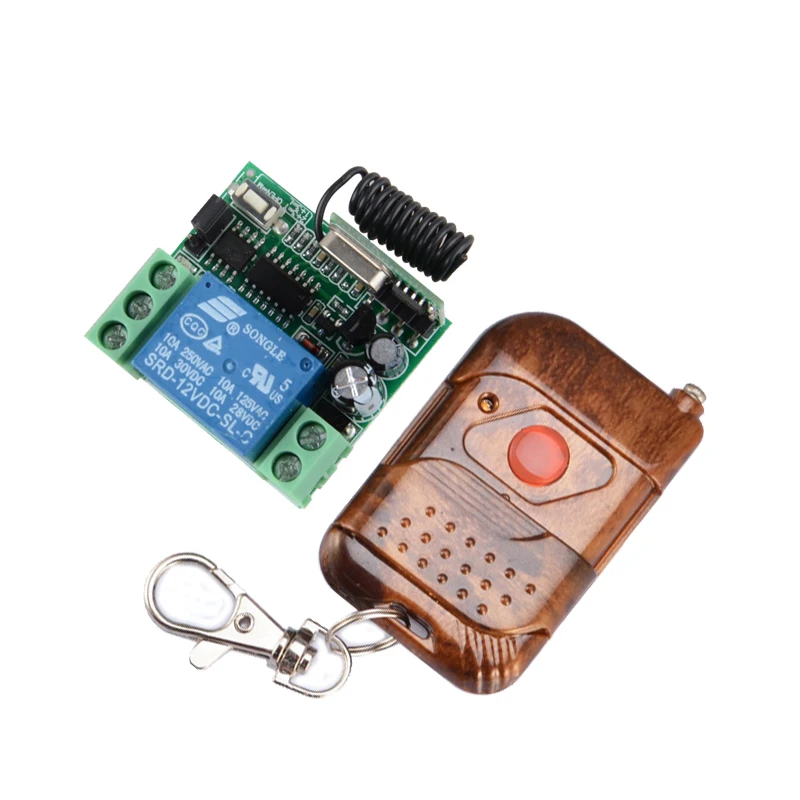 

12V 1CH Wireless Remote Control Switch System Transmitter Receiver Mini size 315 433MHZ Access Door Control System 10PCS/LOT