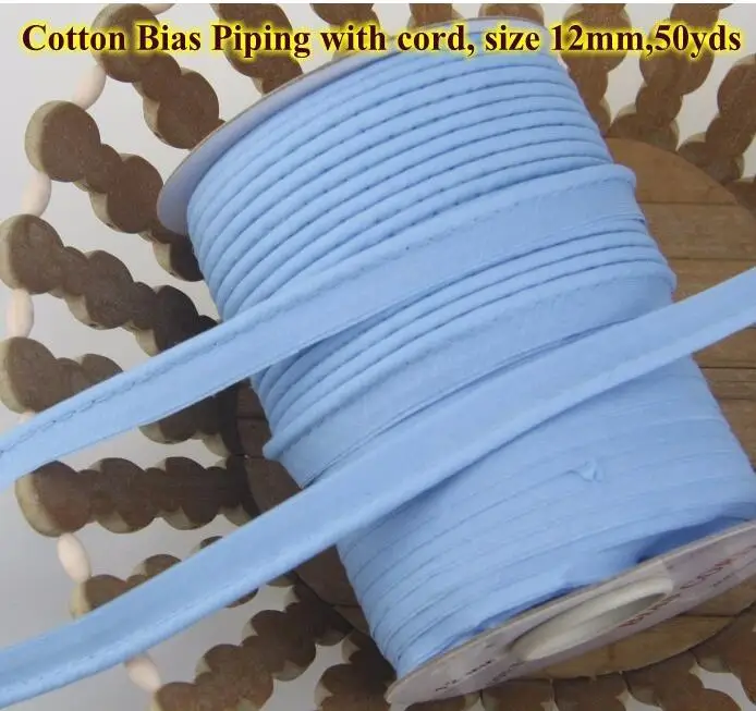 Free shipping 100 Cotton Bias Piping, Piping tape,bias Tape with cord