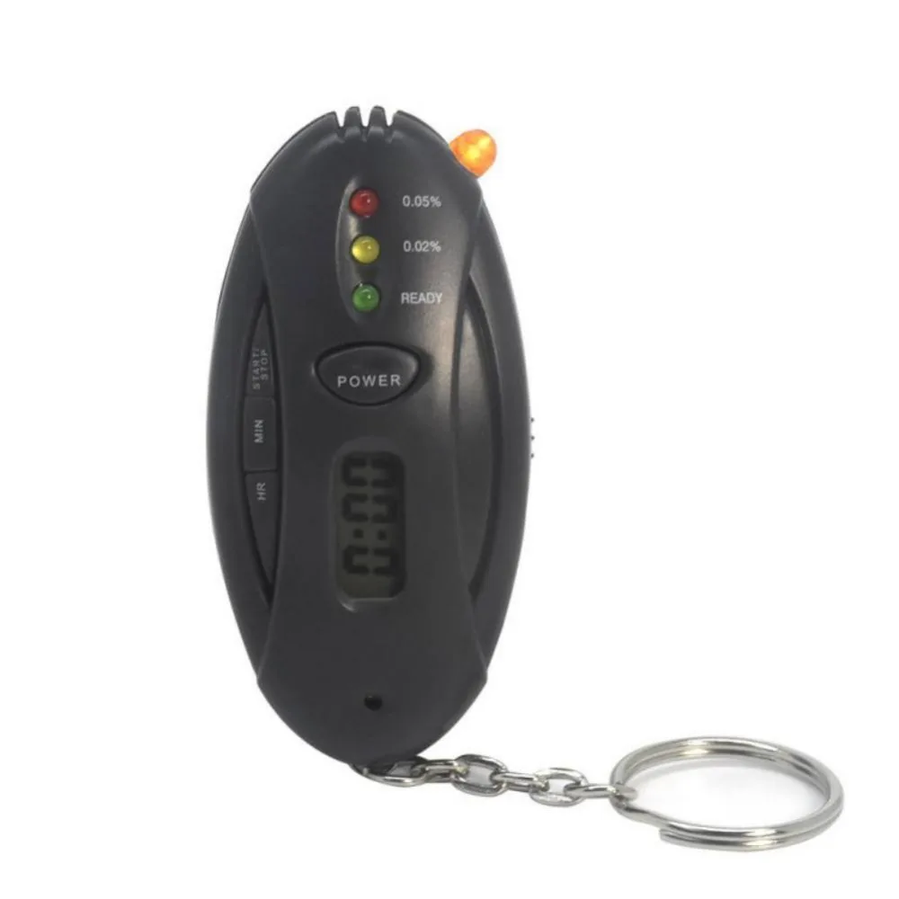 المحمولة تهب جهاز اختبار شرب الكحوليات البسيطة مصباح يدوي Led مفتاح سلسلة Alcoholimetro الكحول وقوف السيارات الأدوات الرقمية الكحول Teste