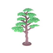 13 см Пластиковые Зеленые Деревья Поезд декоративный пейзаж Железнодорожный парк сосновая модель здания