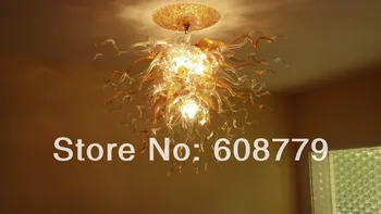 

Free Shipping Unique Lighting Hand Blown Clear Glass Ball Chandelier