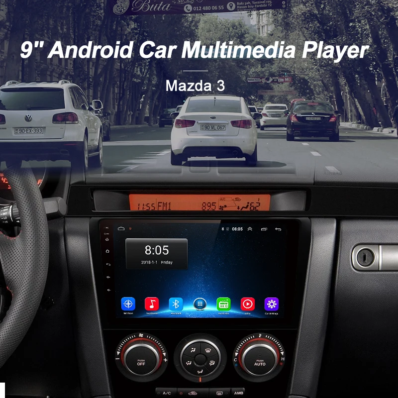 Junsun Android 9,1 для Мазда 3 Мазда 2003-2009 Авто 2 Дин Радио стерео плеер Bluetooth 2G+ 32G gps навигация без DVD слот