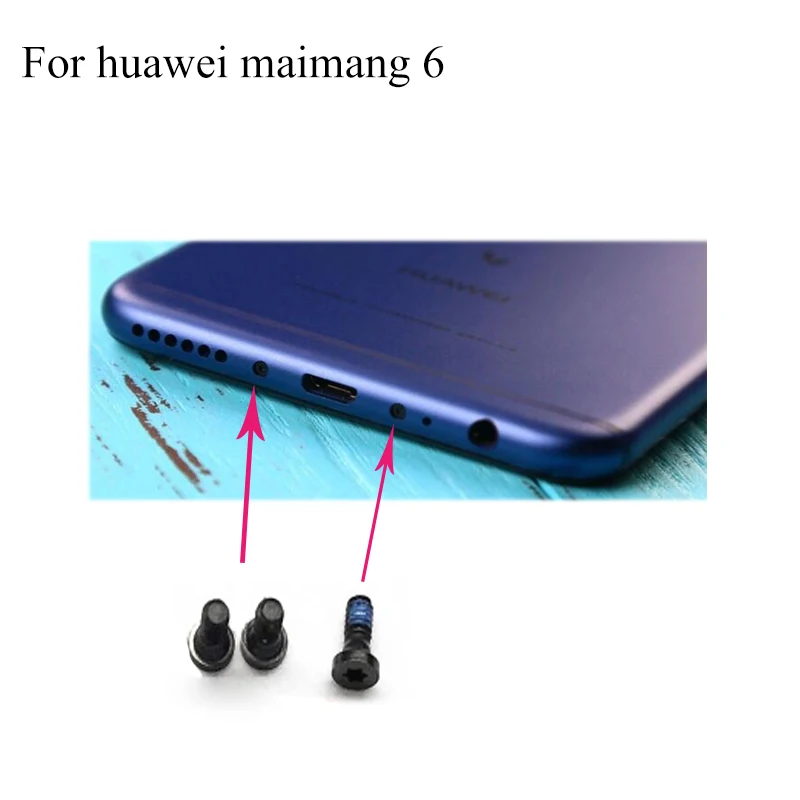 

4PCS Black For huawei maimang 6 Buttom Dock Screws Housing Screw nail tack For huawei maimang 6 maimang6 Mobile Phones