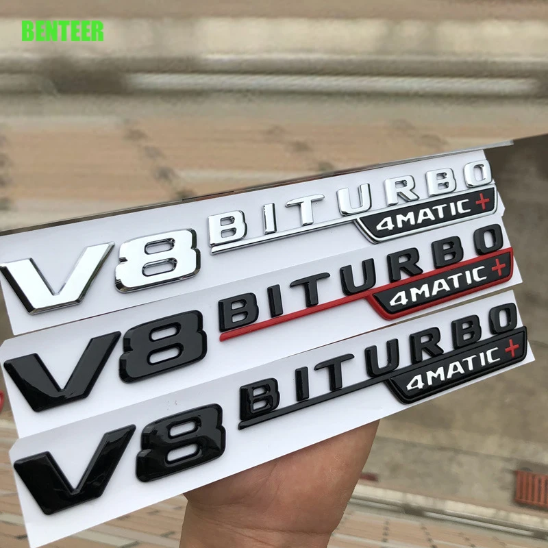 2 шт. V8biturbo 4matic Стикеры для Mercedes Benz AMG GLS GLC C/E/Стекло W204 W205 W211 A45 CLK C180 E200 CLA GLK GLE GLA