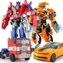 Vendas Hot 18.5 cm Clássico Carros Robôs de Transformação Robôs Brinquedos PVC Figuras de Ação Brinquedos Crianças Educação Toy Presentes Atacado