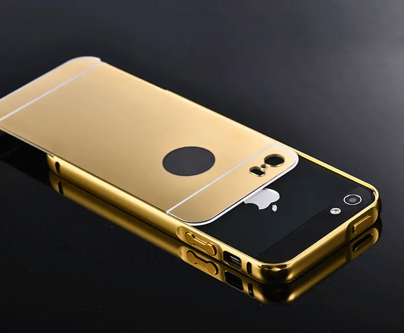 Verkeerd Geven huwelijk 5S Mirror Aluminum Case for iPhone 5 5G 5S apple HOT Fashion Gold Silver  Aluminum Acrylic Mobile Phone Cases Cover for iPhone5 s - AliExpress