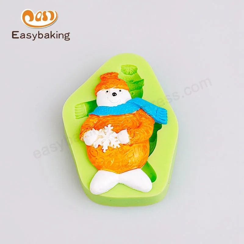 ES-0004_Happy Snowman Snowflake Silicone Mould Christmas Fondant Decoration Kitchen Accessories Pastry Baking Tools For Cakes_7346