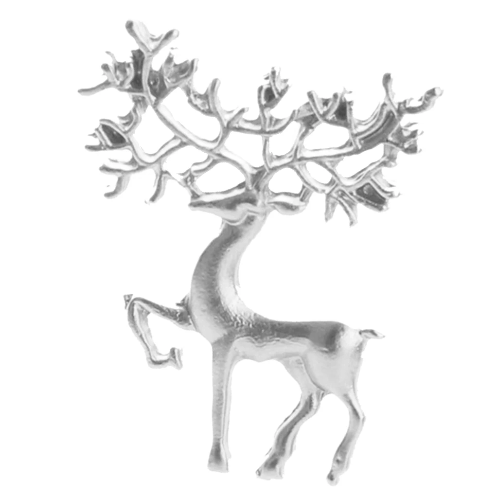 Christmas Themed Reindeer Brooch Women Mens Xmas Deer Brooch Pin Elegant Winter Coat Corsage Costume Party