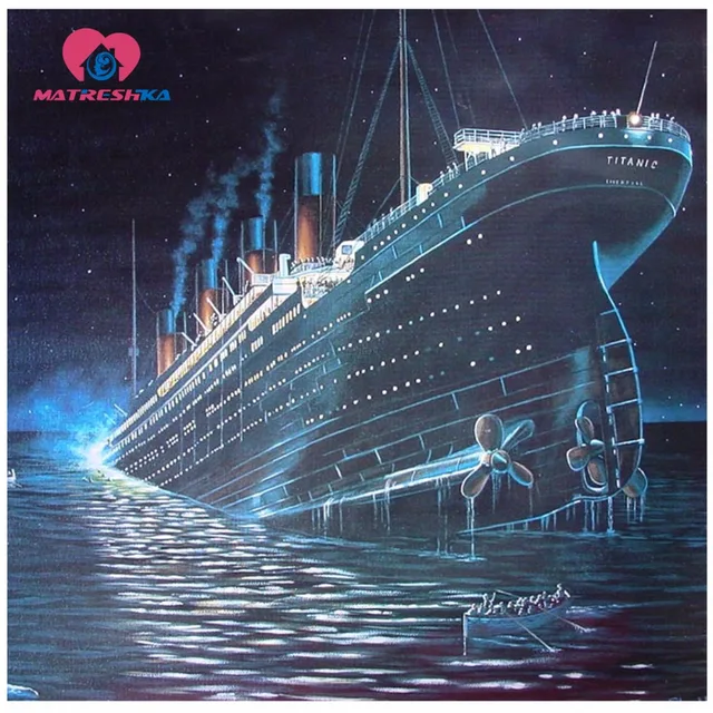 Handicraft Diamond embroidery landscape Titanic paintings from crystals 5D diamond mosaic Cross