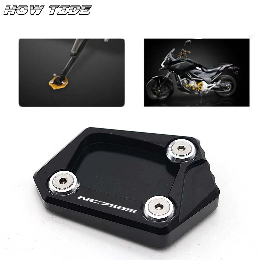 

CNC Billet Aluminum Kickstand Foot Plate Side Stand Extension Pad Enlarge Extension For HONDA NC750 NC750S NC 750S 2012-2014