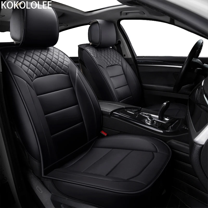 [kokololee] pu Leather Car seat cover For lada bmw e36 suzuki grand vitara kia rio 3 solaris skoda rapid yeti rx 570 car-styling