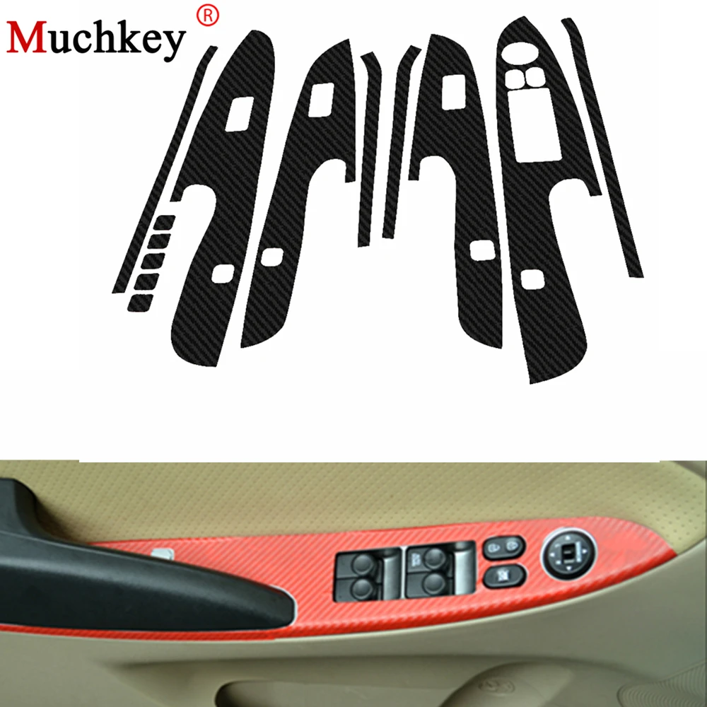 

Car Auto Accessories Door Frame Sticker Window Switch Sticker For Hyundai Verna Solaris Sedan 2012 2013 2014 2015 8pcs Per Set