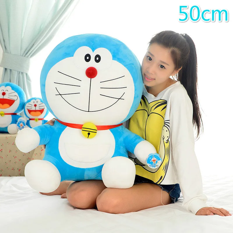 Большой 50 см милый Кот кукла животных doraemon плюшевые куклы Дети игрушка в подарок для детей на день рождения праздник хорошее качество