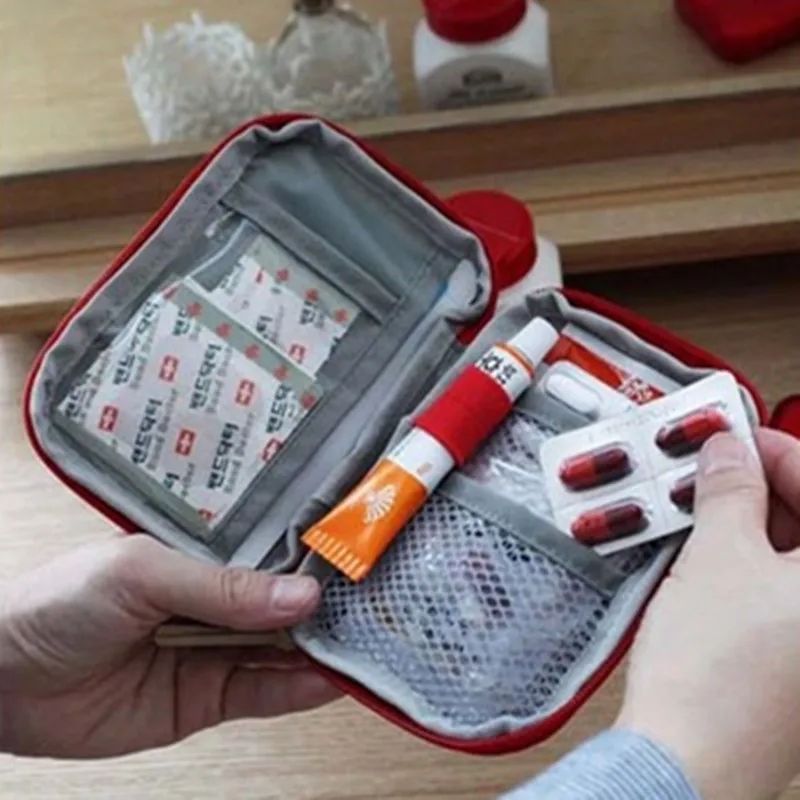 Function Portable First Aid Kit Travel Accessories Emergency Drug Cotton Fabric First Aid Medicine Bag Pill Case Splitters Box