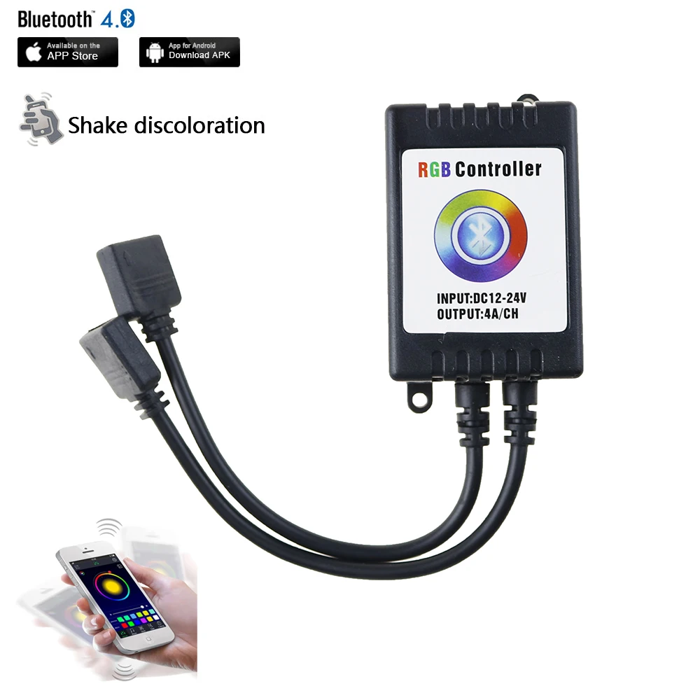 Контроллер RGB для светодиодных лент 10 шт. черный/белый цвет Bluetooth 4 0 12 В