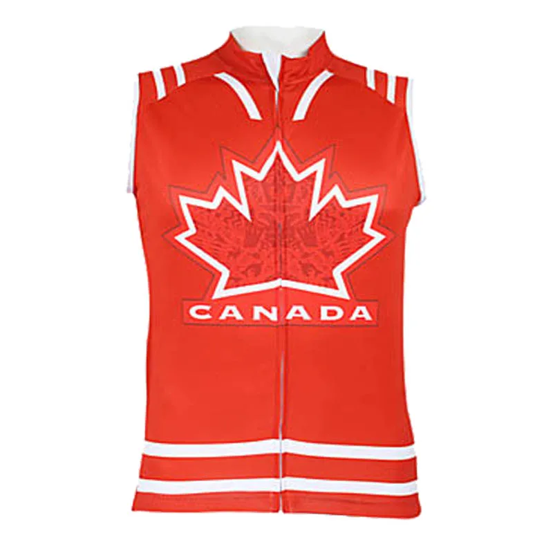 Buy New sleeveless canada cycling jersey hot bike wear por team red Breathable