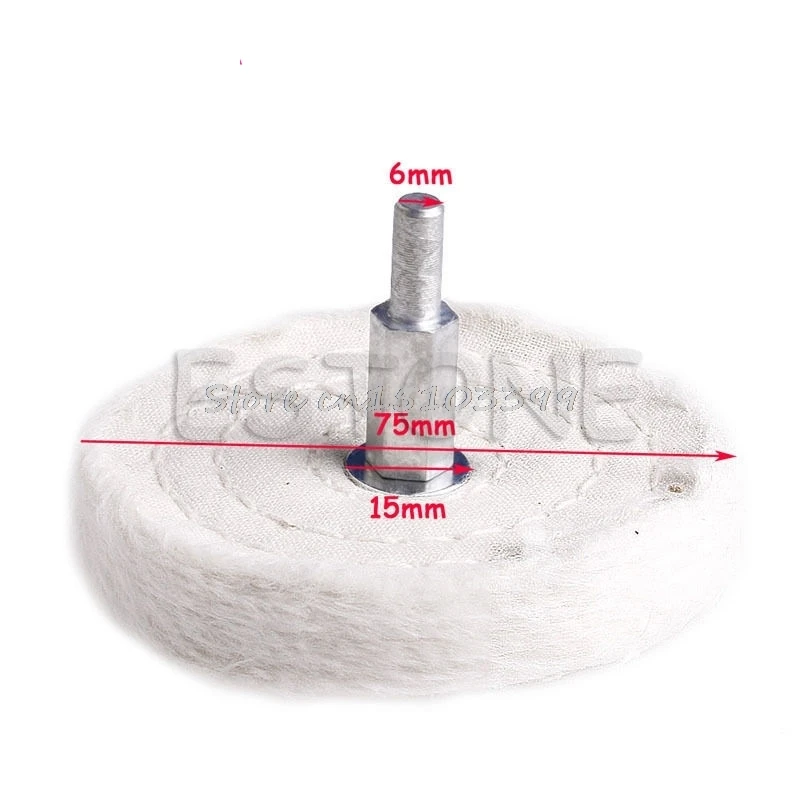 

1/4'' Shank 3'' Cloth Polishing Mop Wheel Power Battery Drill Buffing Grinder