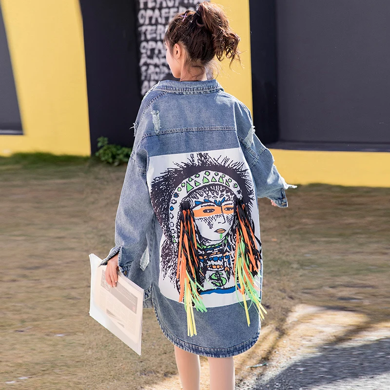 Feminino Femme 2017 Cielo Cappotti Dell'annata Fori Casacos Giacca Jeans Bomber Di Azzurro Sottile Base Delle Strappato Donne Elegante wO1fXzq