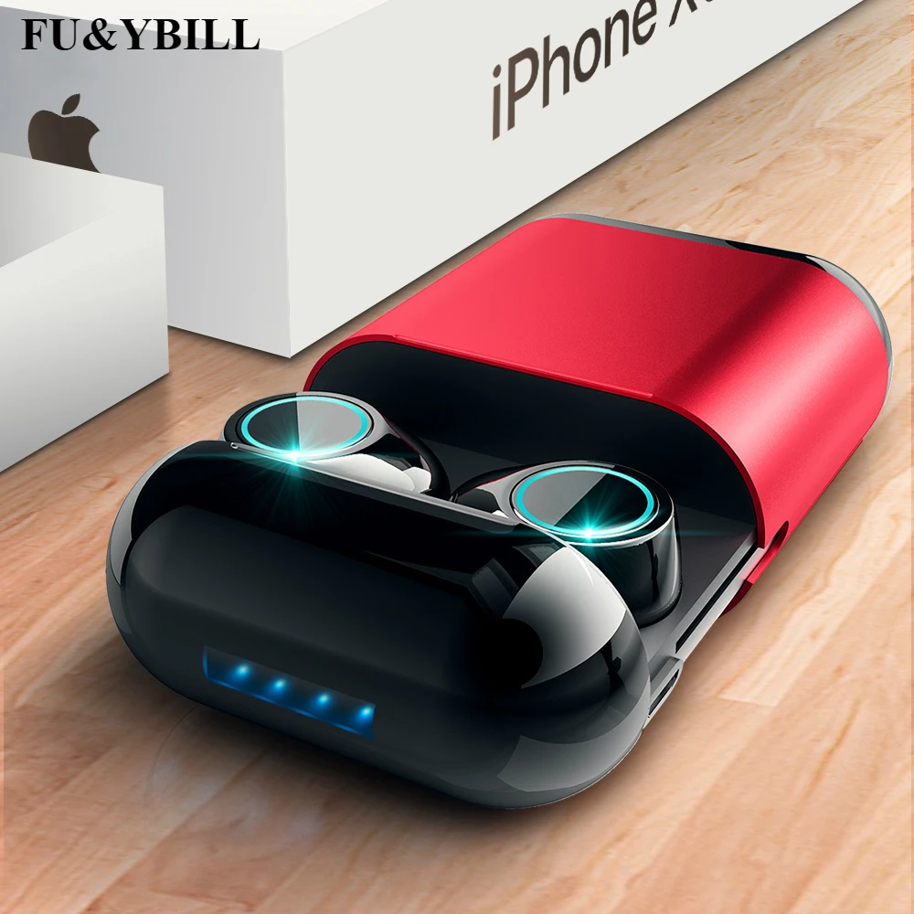 

Fu&y Bill New Bluetooth Headphones TWS Earbuds Wireless Earphones Stereo Headset Bluetooth Earphone with Mic and Charging Box