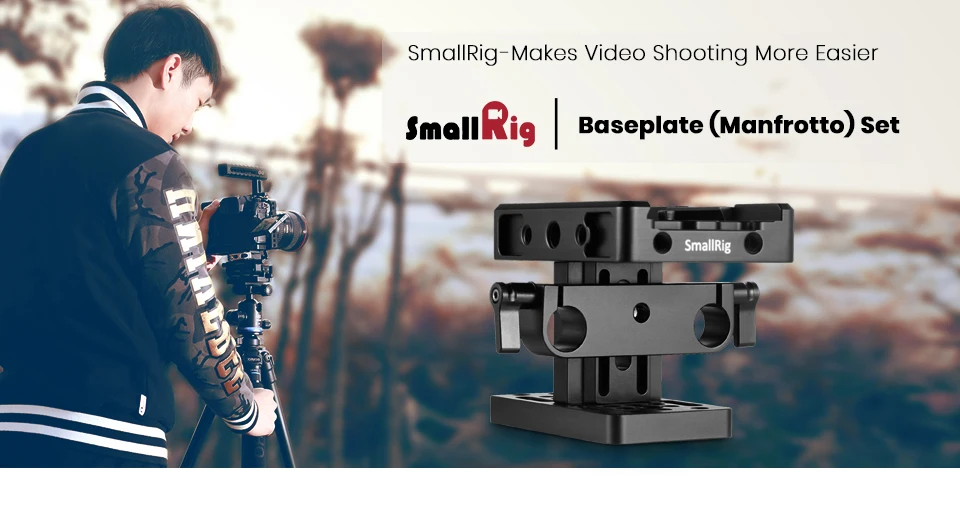 SmallRig DSLR камера каркасная плита(Manfrotto)+ 15 мм рельсовая система поддержки быстрого крепления штатива Монтажная пластина-2039