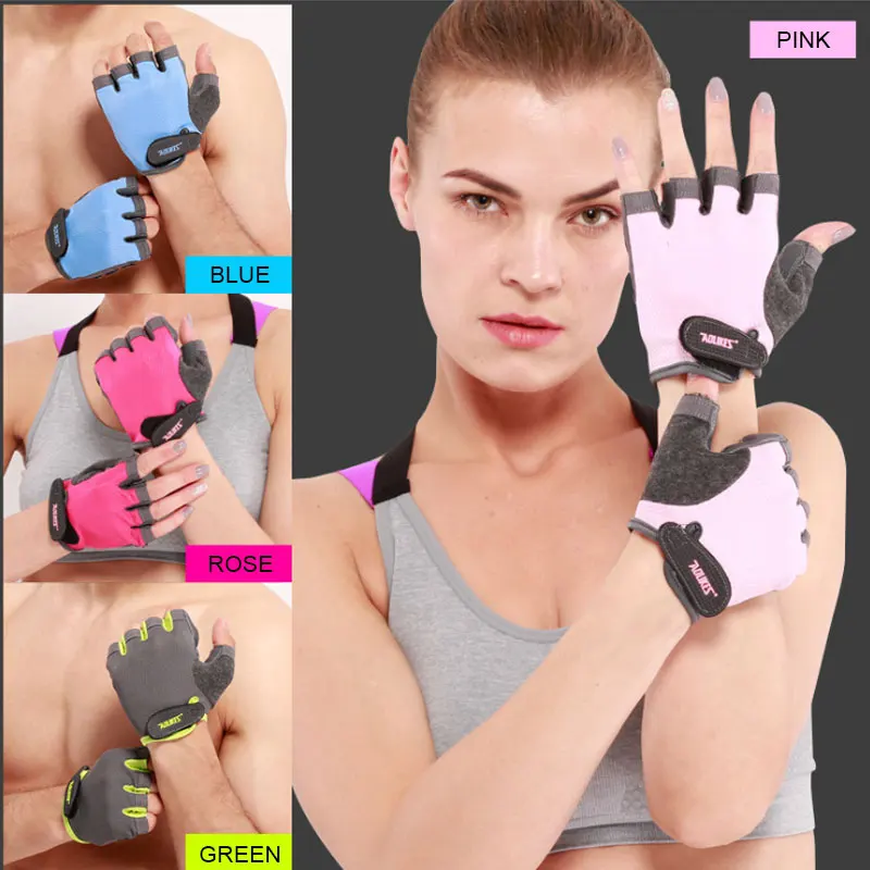 

Aolikes Nylon Half Finger Breathable Protective Cycling Gloves Women Men Motocycle Moto Fitness Gym Sports Safety Running Gloves