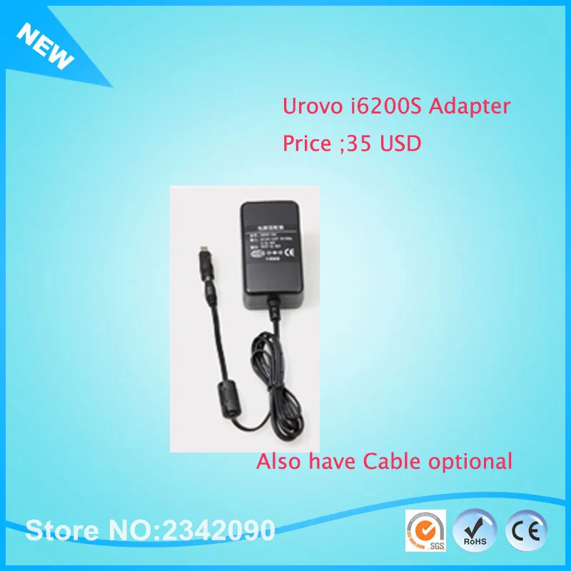 Urovo i6200S Data Collector PDA Charger Base Stand Docking 3.8V 3800mAh rechargeable Battery Charge Adater Cable 4