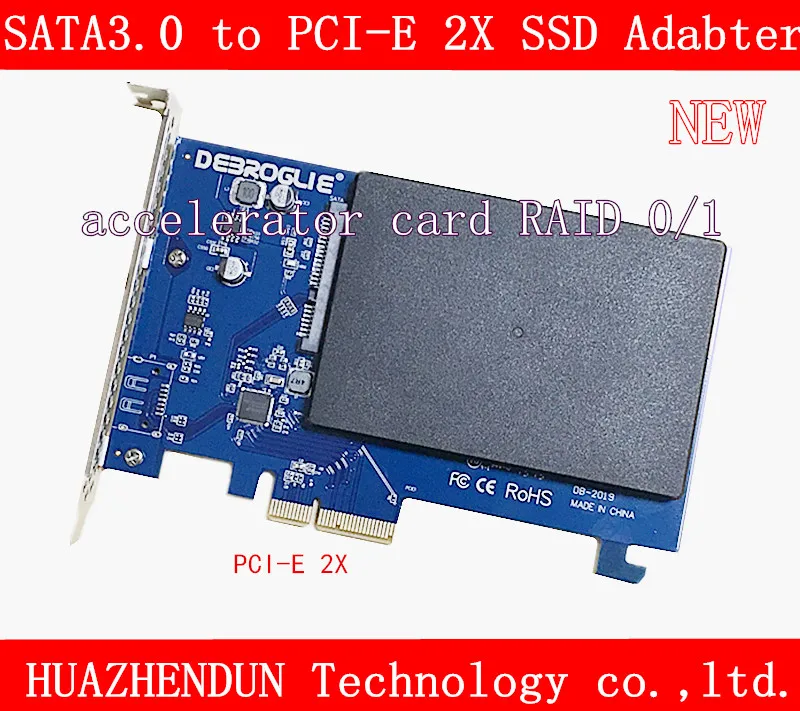Sata3.0 para Adaptador de Cartão Nova Alta Velocidade Express Ssd Db-2019 x2 Accelerator Cartão Sata Iii Pci - Imagem 2