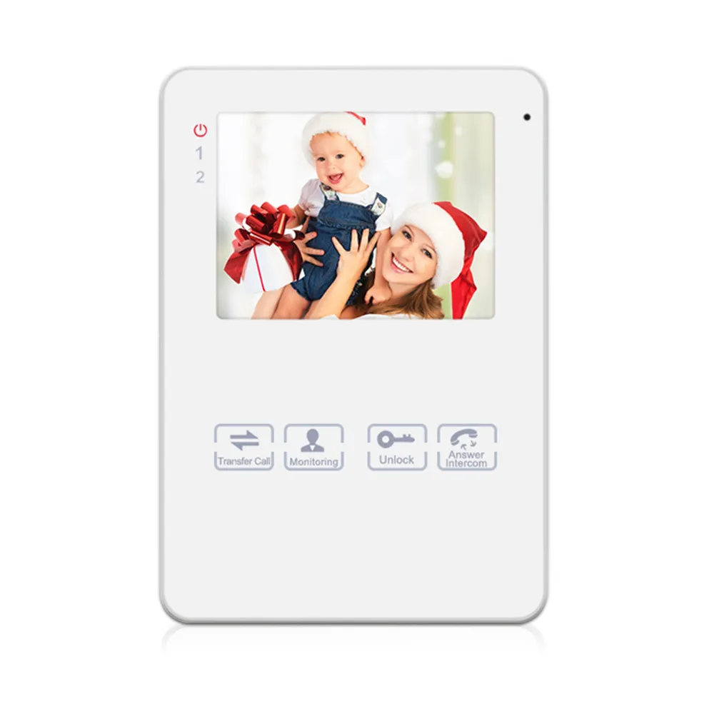 

Homefong Video Door Phone Video Intercom 4 inch Monitor White
