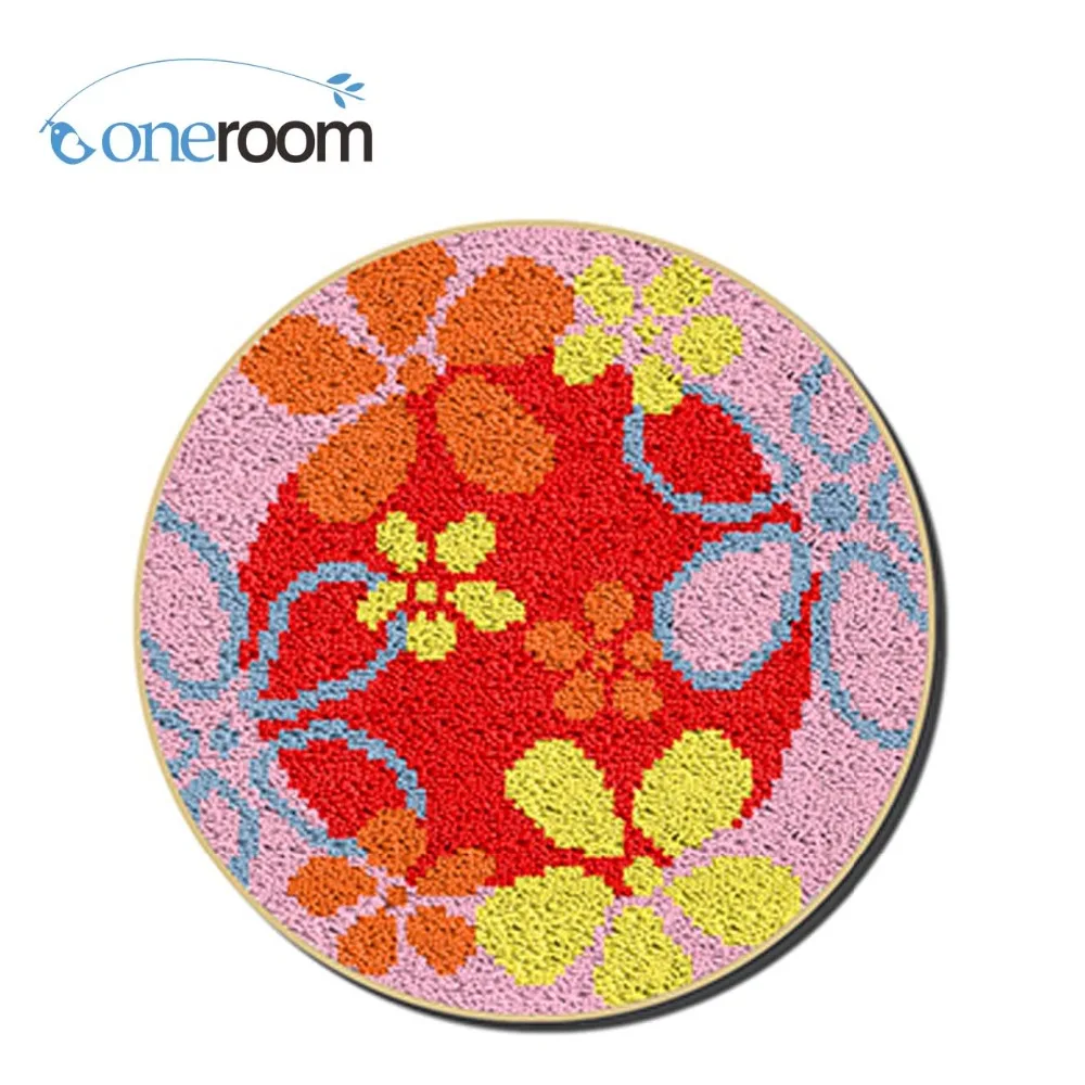 Buy ZD594 Flowers Hook Rug Kit DIY Unfinished