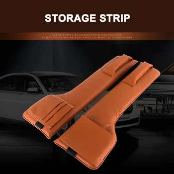 

New 1 Pair Car Seat Storage Strip Multifunctional Seat Side Gaps Slit Filler Pockets