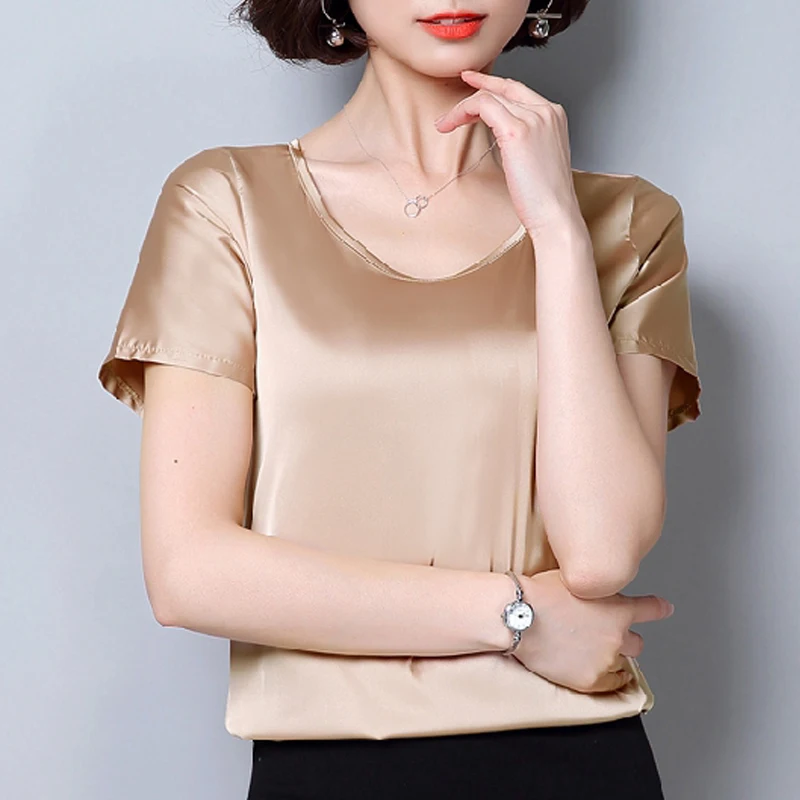 new spring blouses shirt 2019 women Blouses short sleeve formal chiffon ...