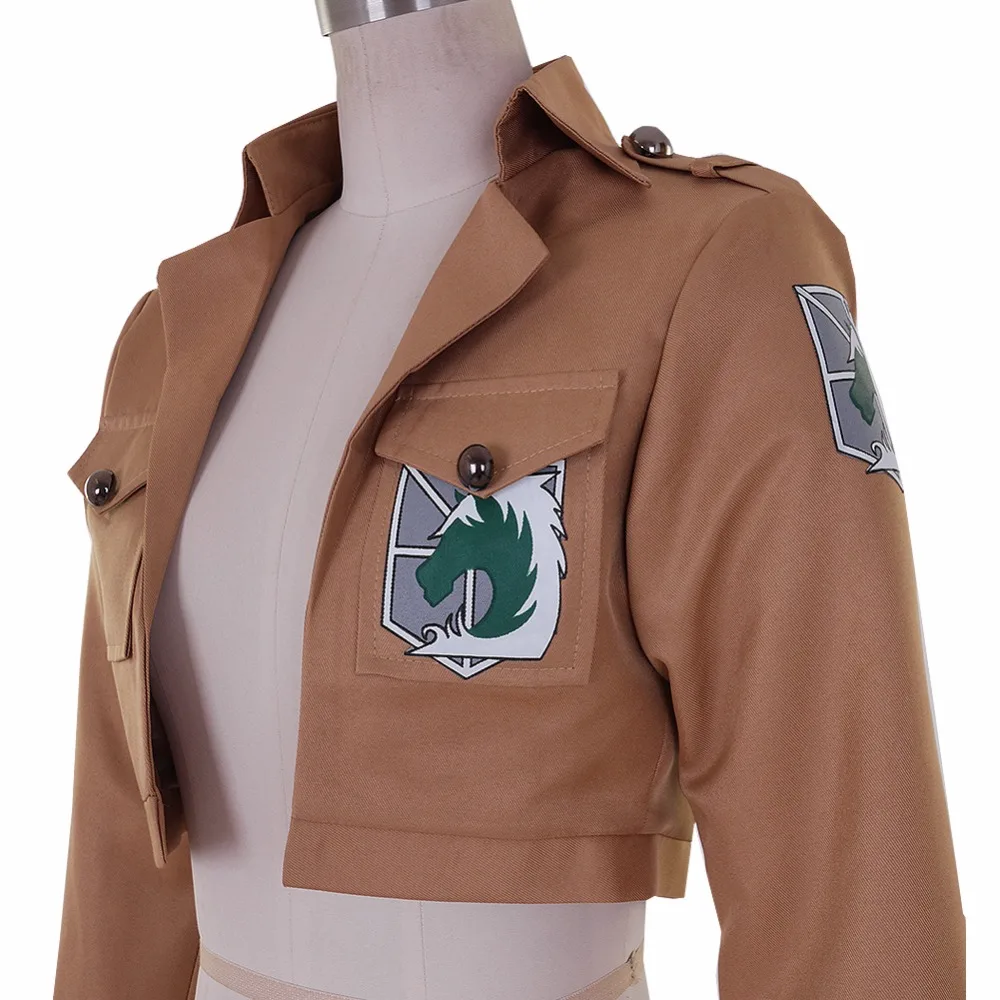 Cosplay&ware Anime Attack On Titan Jacket Shingeki No Kyojin Military Police Eren Jaeger Cosplay Costume Game Japanese Halloween Carnival -Zentai shop online