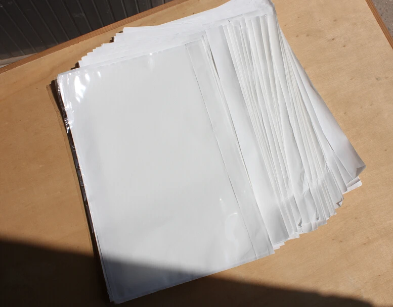 adhesive packing slip pouch