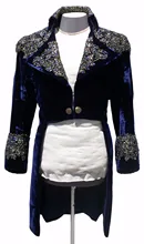 2017 Latest Coat Pant Designs Navy Blue Pattern Velvet Men Rhinestone jacket Halloween Slim Fit Tuxedo Suits Custom Blazer Terno