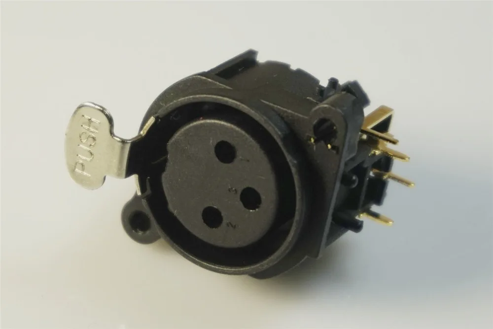 Através de Furos de Montagem em Painel Trava de Bloqueio Tomada Pin Receptáculo Ângulo Direito Pcb Posição Circular Feminino 200 Pcs Xlr 3 2 Renovação da Casa