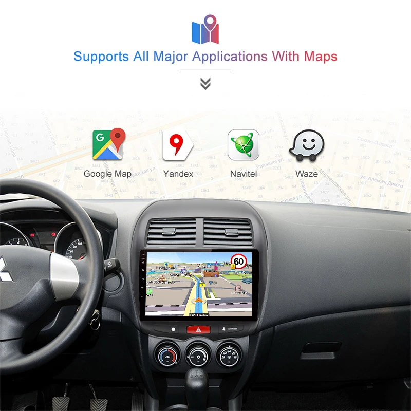 Sale AWESAFE 2 din Android 8.1 Car Radio Multimedia video player gps navigation For Mitsubishi ASX 2010-2018 gps headunit 4g wifi ips 3