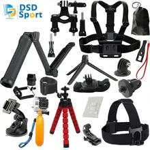 SAQN for GoPro 3 Way pivot arm chest mount harness kit for gopro hero 5 4 3 2 session black sjcam sj4000 xiaomi yi 4k 08B