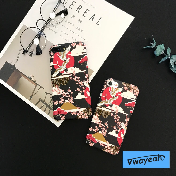 Red-crowned Crane Pink Sakura Case (4)