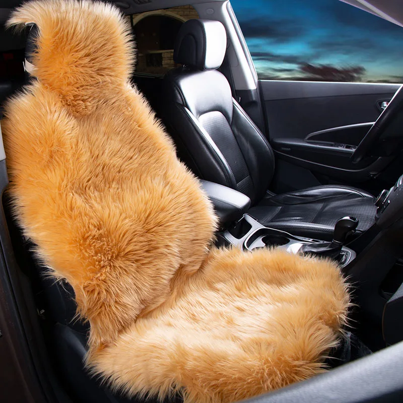 KAWOSEN Faux Fur Warm Car Back Seat Cover Artificial Plush Black Cute Car  Rear Seat Covers Fundas Coche Asiento Universal LFFS02 - AliExpress