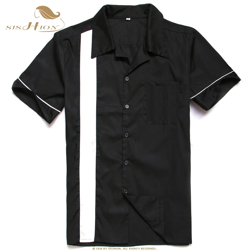 SISHION خمر الرجال قميص رعاة البقر ST109 القطن بوتون يصل قصيرة الأكمام الصيف قميص أسود camisa مانغا كورتا رجالي البولينج قمصان SISHION خمر الرجال قميص رعاة البقر ST109 القطن بوتون يصل قصيرة الأكمام الصيف قميص أسود camisa مانغا كورتا رجالي البولينج قمصان