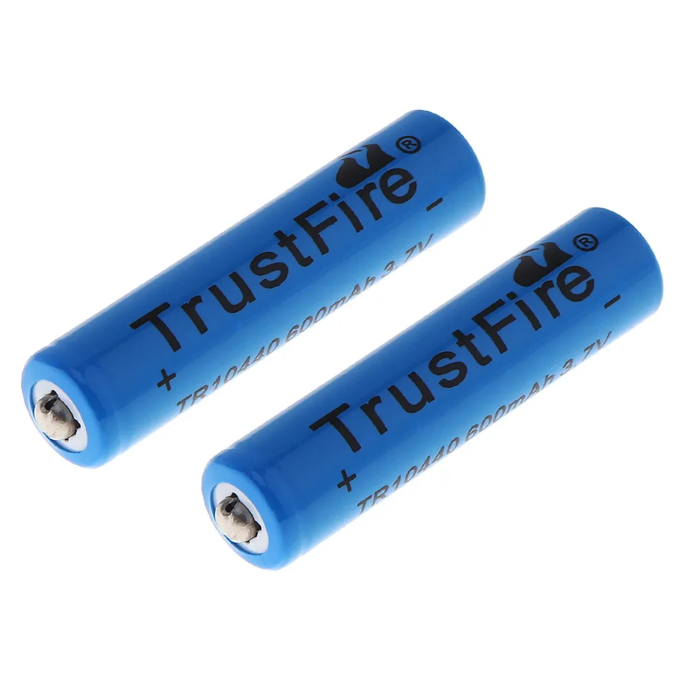 2 шт./лот TrustFire 3 7 в 10440 600 мАч литий ионная аккумуляторная батарея для светодиодных