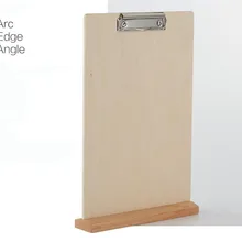 А4/А5 деревянная бумажная клипса Тарелка стенд ресторанное меню дисплей стол столешница знак прайс лист бумажный лист плакат защелка фото клип