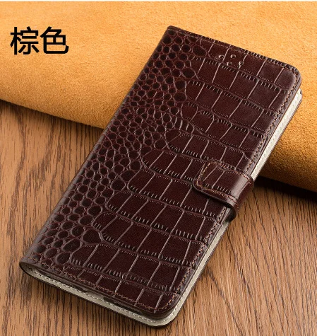 Бизнес Натуральная кожа ремешок кошелек чехол для телефона с боковой застежкой для samsung Galaxy J7 /samsung Galaxy J5 бумажник флип Чехол - Цвет: Brown