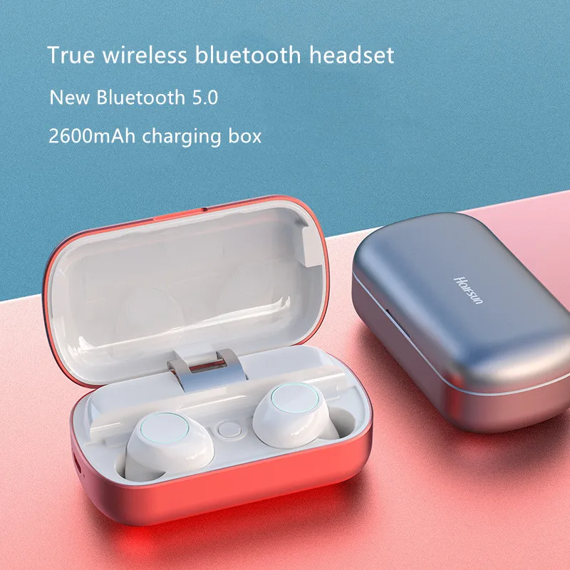 

Best TWS Wireless Headset Bluetooth 5.0 Earphones Twins Earphone With 2600mAh Charging box For iPhone Xiaomi Airpots Meizu POP