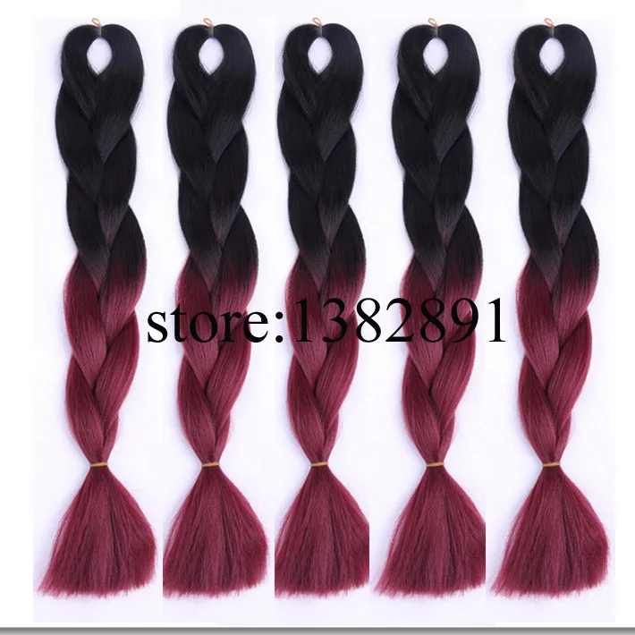 Free shipping African Ombre Braiding Hair Black to 99J ...