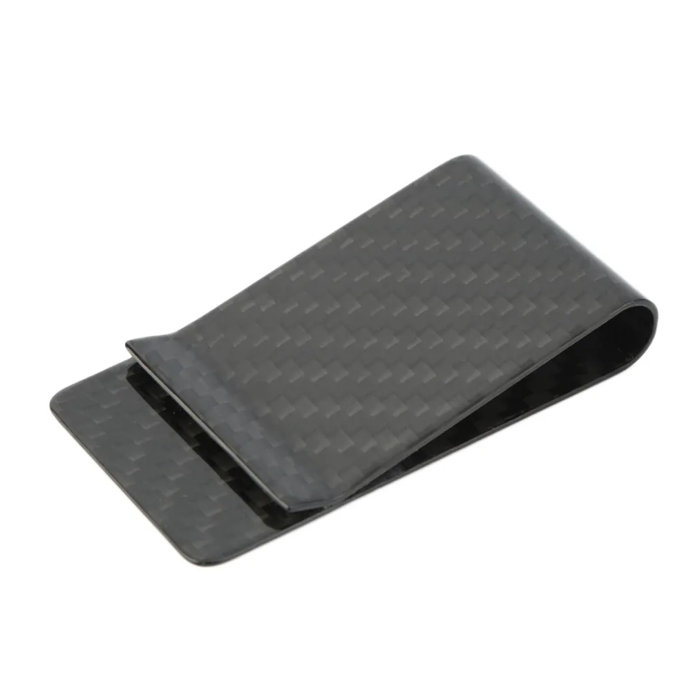 Matte Carbon Fiber Money Clip Slim Wallet Business Card Credit Card Holder