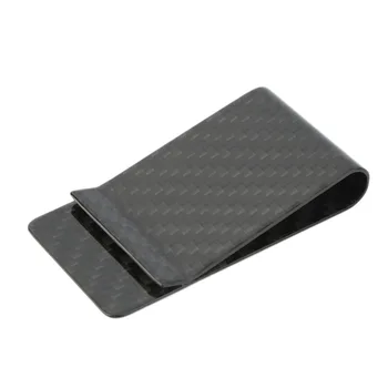 

High Quality Matte Real Carbon Fiber Money Clip Business Card Credit Card Cash Wallet Auto Paper Clips Car-styling Drop Shipping