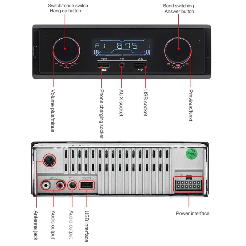 Bluetooth K503 авто радио 12V 1Din FM радио автомобиля MP3 плеер