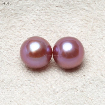 

5A Edison baroque natural pearl round beads 5-6mm freshwater purple pink golden pearl for diy drop earring jewelry high quality